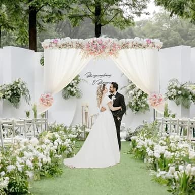 EMART 10x10ft Heavy Duty Backdrop Stand Kit, Adjustable Pipe and Drape Photo Booth Frame for Wedding, Party, Christmas, Birthday Decorations - Image 2