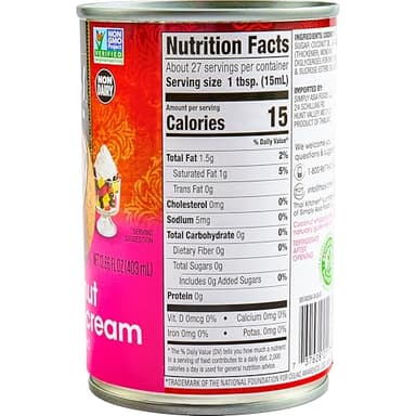 Thai Kitchen Coconut Whipping Cream, Sweetened, No Artificial Colors or Preservatives, Non-Dairy Alternative to Whipped Cream, For Dairy Free Desserts, 13.66 fl oz - Image 23