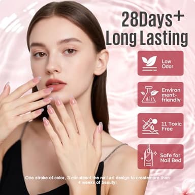 MEFA Jelly Gel Nail Polish Set, 12 Colors Jelly Red Glitter Nail Polish Set Nude Pink Milky White Nail Polish Gel Neutral Transparent Sheer Red Gel Nail Gifts for Women Girl DIY Salon Home Manicure - Image 8