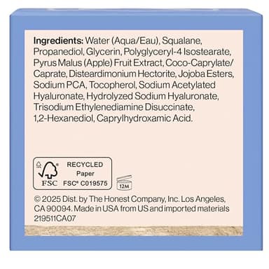 Honest Beauty Hydrogel Cream with Hyaluronic Acid | Lightweight, Moisturizing Water Cream | Gentle for Sensitive Skin, Fragrance Free, Vegan | 1.7 fl oz - Image 11