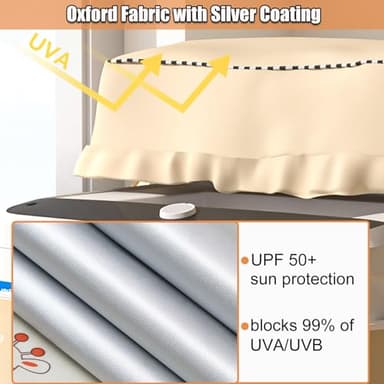 Top Load Washing Machine Cover Waterproof Washer Dryer Cover with Zipper Dustproof Outdoor Full-Automatic Washer Protector Case Laundry Cover 22x22.8x36.2inch (Animal) - Image 4