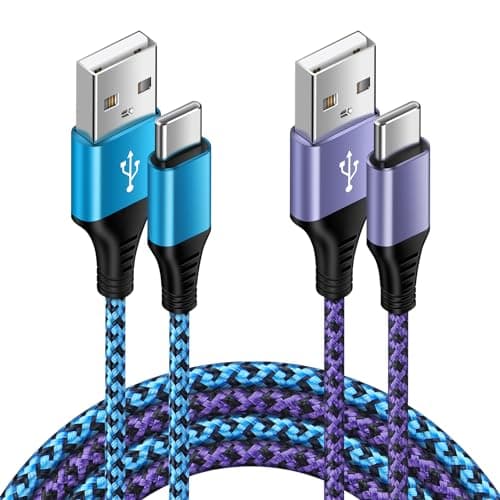 S24 Ultra USB Type C Cable Fast Charging 6FT/2Pack for Samsung Galaxy S24/S23/S22/S21/S25/S25 Ultra,3.1A USB C to USB A Cord Android Phone Car Cable Fast Charging for Google Pixel 10/9/8,iPhone 17 16 - Image 1