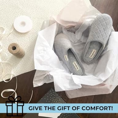 Dearfoams Women's Velour Clog Slipper, Peacoat, Large - Image 6