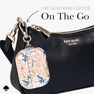 kate spade new york AirPods Pro Protective Case with Keychain Ring - Multi Floral Rose, Compatible with AirPods Pro 2nd / 1st Generation - Image 6