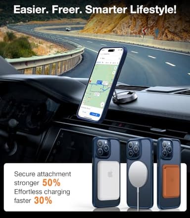 TORRAS Magnetic Shockproof for iPhone 15 Pro Case, [Military-Grade Drop Tested] [Compatible with MagSafe] Translucent Slim Protective Anti-Scratch Anti-Fingerprint Guardian Mag 2023 - Image 6