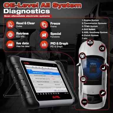 Autel Scanner MaxiCOM MK808BT PRO, 2025 Bidirectional Diagnostic Scan Tool as MK900BT, 2.0 BT Ver. of MK808S MX808S MX900 MK900, 3000+ Active Tests, 28+ Reset, Injector Coding, All Systems, FCA, OS 11 - Image 6