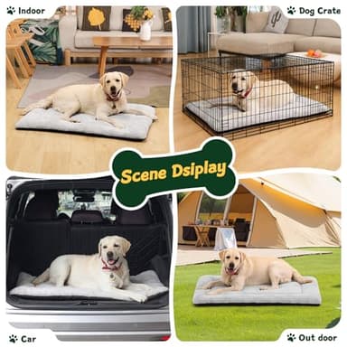 ZENGAOOU Washable Dog Crate Pad, Ultra Soft Dog Bed for Large Dogs, Anti-Slip Kennel Pad for Dogs Cozy Sleeping Mattress, Travel Flat Pet Beds for Indoor & Outdoor Pet (42" x 28", Grey - Image 5
