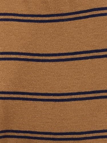 Simple Joys by Carter's Baby Cotton Pants, Pack of 4, Blue Heather/Brown Stripe/Grey Heather/Olive Animal, 24 Months - Image 4