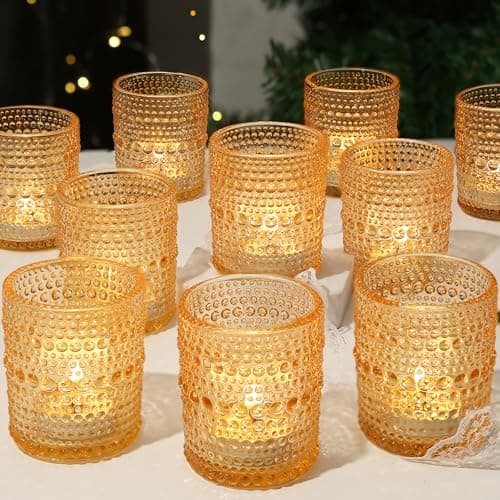 36 Pack Glass Votive Candle Holders Bulk, Gold Vintage Tea Light Candle Holder for Floating Candle, Tealight Candle Holder for Table Centerpieces Home Bridal Birthday Wedding (36) - Image 1