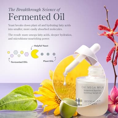Beekman 1802 Oh Mega Milk Facial Oil - Hydrating Vitamin C & Niacinamide Serum - Repairs Skin Barrier & Reduces Dark Spots From Aging - Fragrance Free, Sensitive Skin Safe - Image 6