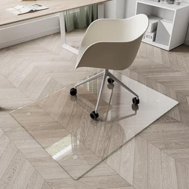 Koonmi Chair Mat for Carpet, Tempered Glass 36"x48" Office Chair Mat, Glass Chair Mats Protector with Rounded and Polished Edges, Ideal for Hardwood Floor, Carpet, Office, Desk, Rolling Chair - Image 8