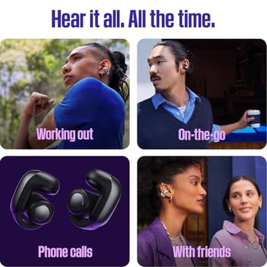 Bose Ultra Open Bluetooth Earbuds, True Wireless Earbuds with OpenAudio for Awareness, Clip On Design for Comfort, Immersive Audio, Up to 48 Hrs of Playtime, Chilled Lilac - Limited Edition Color - Image 4