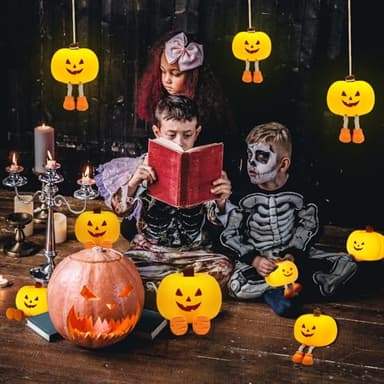 Pumpkin Night Light for Kids Cute Jack O Lantern Halloween Decor Nightlight for Baby Nursery Toddler Squishy Pumpkin Lights Cordless Rechargeable Dimmable Silicone Bedside Lamp Halloween Gifts - Image 2