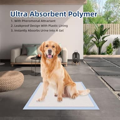 Honey Care All-Absorb, Small 17.5" x 23.5", 120 Count, Dog and Puppy Training Pads, Ultra Absorbent and Odor Eliminating, Leak-Proof 5-Layer Potty Training Pads with Quick-Dry Surface, Blue, A05 - Image 5