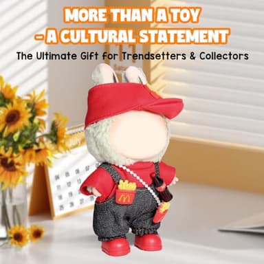 AICase for Lububu Clothes/for Lububu Outfits,Clothes Set for Lububu 17cm Doll,3 Piece Set Hat Clothing for la-bubu, Boys and Girls Stylish Adorable Dolls Clothes Accessories (No Doll)_01 - Image 4