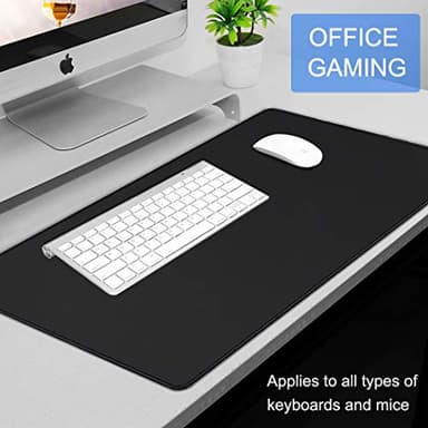 Large Gaming Mouse Pad, 31.5x15.7 inch Large Extended Computer Keyboard Mouse Mat, Water Resist Non-Slip Mousepad Rubber Base Long XXL Desk Mouse Pad for Work & Gaming, Office & Home, Black - Image 7