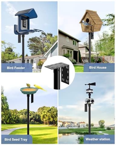 Onlyfly Bird Feeder Pole Stand – 74.5 Inch Height Feeding Station with 1-Inch Dia Heavy Duty for Hanging Feeders, Bird House Pole Mount Kit for Outdoor, Slip-Fit Connection - Image 6