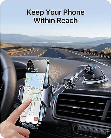 andobil Car Phone Holder, 2025 Military-Grade 89lbs Strongest Suction Phone Holders for Your Car Dashboard/Windshield/Vent Easy Clamp Cellphone Holder Truck Stand for iPhone 17 16 15 Pro Max Samsung - Image 7