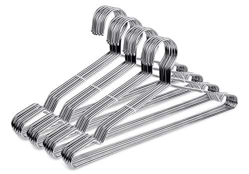 Fayleeko Wire Coat Hangers 40 Pack Strong Heavy Duty Stainless Steel Metal Ultra Thin Space Saving Clothes Hangers 16.5 Inch - Image 1