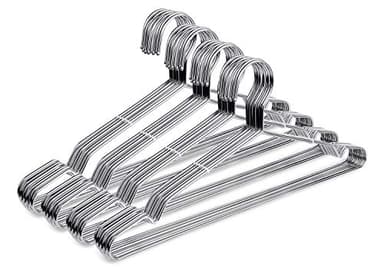 Fayleeko Wire Coat Hangers 40 Pack Strong Heavy Duty Stainless Steel Metal Ultra Thin Space Saving Clothes Hangers 16.5 Inch - Image 1