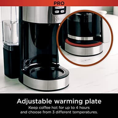 Ninja 14 Cup , Programmable Coffee Maker XL Pro with Permanent Filter, 2 Brew Styles Classic & Rich, 4 Programs Small Batch, Delay Brew, Freshness Timer & Keep Warm, Stainless Steel, DCM201 - Image 8
