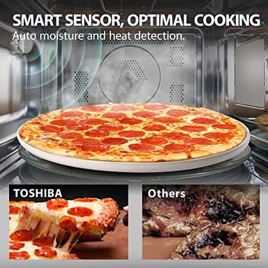 Toshiba Air Fryer Combo 4-in-1 Countertop Microwave Oven, Smart Sensor, Convection, Mute Function, Position Memory 13.6" Turntable, 1.5 Cu Ft, 1000W, Silver, ML-EC42P(SS) - Image 4