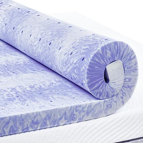 PERLECARE 3 Inch Twin XL Memory Foam Mattress Topper for Pressure Relief, Cooling Gel Infusion, CertiPUR-US Certified Purple, PCMTTXL34PU-US - Image 1