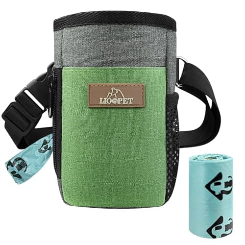 LIOOPET Dog Treat Pouch Training Behavior Aid, Dog Treat Training Bag for Dog Walks Outdoor Activities Travel, Built-in Poop Bag Dispenser 3 Ways to Wear - Image 1