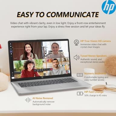 HP 2025 17.3 Touch Screen Laptop PC, 17 Inch Laptop Touchscreen, AMD Ryzen 5(6-Cores), 64GB RAM 2.5TB Storage (2TB SSD+512GB Docking Set), Windows 11 Pro Lifetime Office, 10-Key Number Pad - Image 7