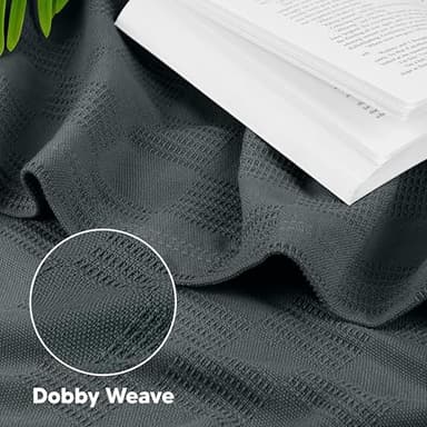 Utopia Bedding Smoke Gray 100% Cotton Blanket [Full Size - 90x84 Inch] 350GSM Lightweight, Soft and Breathable Thermal Blanket for All Seasons - Image 4