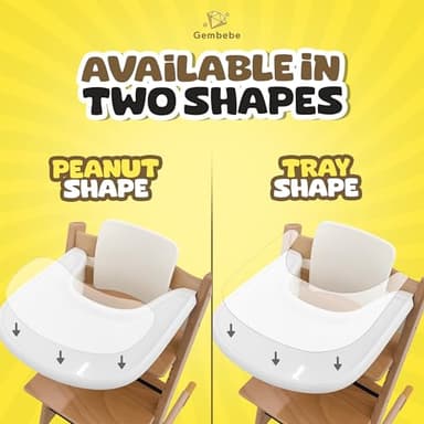 Suction Solver Sticker Compatible with Stokke Tripp Trapp Tray Safe Adehisve Placemat Improves Suction Keeps Suction Bowls and Toys Baby High Chair Placemat (2, Peanut Shape) - Image 6