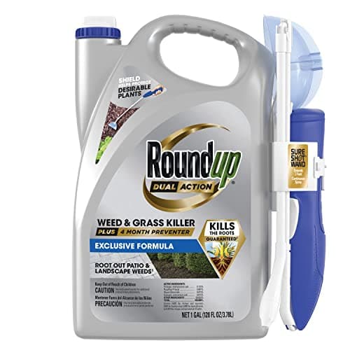 Roundup Dual Action Weed & Grass Killer Plus 4 Month Preventer with Sure Shot Wand, 1 gal. - Image 1