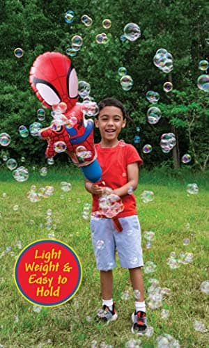 Spider-Man Bubble Machine Amazon Exclusive Huge Inflatable Bubble Machine for Kids Includes a Stand and Bonus 40oz of Bubble Solution 2 in 1 Play Pattern for Maximum Bubble Toy Fun - Image 2