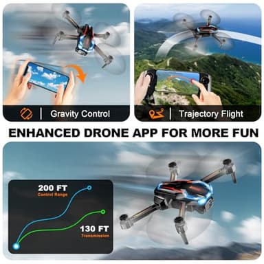 2K HD FPV Drone with Camera for Adults - Altitude Hold, One-Key Takeoff/Landing, 3 Speed Modes, Headless Mode, 2 Batteries, Foldable & Portable, Best Gifts for Beginners, Teen Boys & Girls, Orange - Image 5
