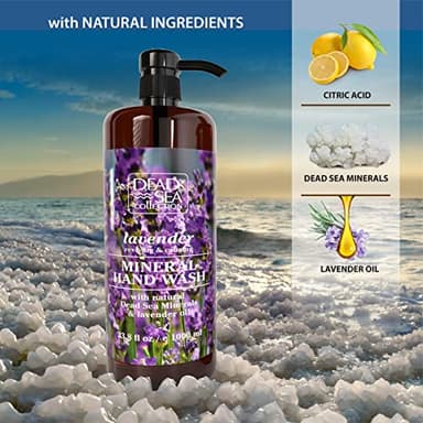 Dead Sea Collection Hand Soap Pump Lavender - Moisturizing Hand Wash Liquid with Dead Sea Minerals and Lavender Oil, Reviving, Calming - Pack of 2 (33.8 Fl Oz Each) - 67.6 Fl Oz Total - Image 2