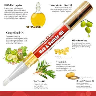 Bliss Kiss | 1 Fragrance Free | Nail Oil Cuticle Pen w/Vitamin E & Jojoba⏤Nail Strengthener Nail Growth Serum for Brittle Peeling Breaking Thin Nails - Image 7