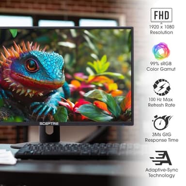 Sceptre New 24-inch Gaming Monitor 100Hz HDMI x2 Build-in Speakers 2025 - Image 3