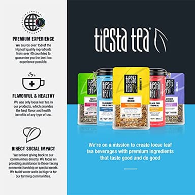 Tiesta Tea - Aromatic Lemon Matcha Green Tea - Tasmanian Herbs & Matcha, Premium Loose Leaf Tea Blend, No-Brewing, Boost Metabolism, Refreshing Blend, Resealable Pouch, Hot & Iced 2.2oz - 20-25 cups - Image 7