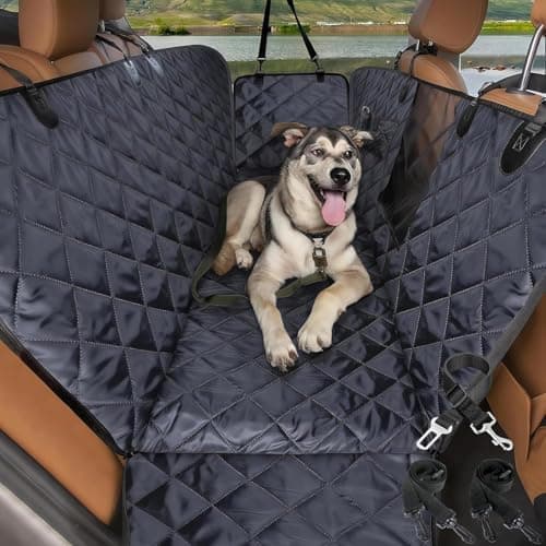 Truck Dog Seat Cover for Pickup Back Seat | Mesh Window & Seat Belt | 100% Waterproof Dog Hammock for Car Safe Travel with Side Door Protectors | Non-Slip, Scratchproof Pet Rear Seat Cover - Image 1