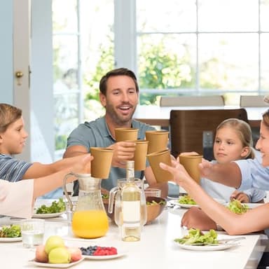 Clawsoff 180 Pack 8 oz Paper Cups, Brown Kraft Disposable Paper Coffee Cups, Unbleached Paper Cups for Hot/Cold Beverage Party, Picnic, Travel, and Events. - Image 6