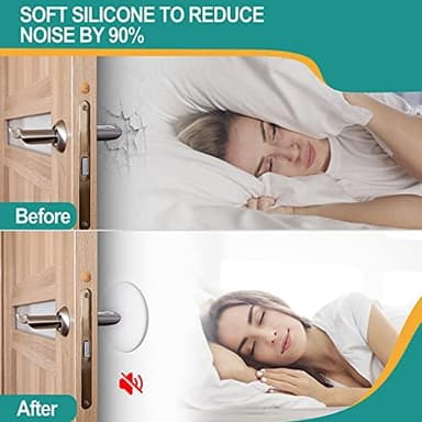 3.15"] Door Stoppers Wall Protector, 6 Pcs Large White Silicone Door Bumpers with Strong Thickened Adhesive,Shock Absorbent Door Knobs Wall Protectors to Cover up Damage and Protect Wall Surfaces - Image 8