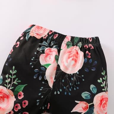 Kislio Toddler Baby Girl Clothes Long Sleeve Ruffle Ribbed Solid Tops Flare Pants Bell Bottoms Fall Winter Outfit Set - Image 6