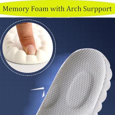 2025 New Steppers Insoles for Men/Women, Massage Insole, Cloud Insole, Steppers Massage Insoles Womens/Mens, Memory Foam with Arch Surpport | for All-Day Wear (1PAIR-Orange, Men 9-10.5/Women 10.5-12) - Image 4