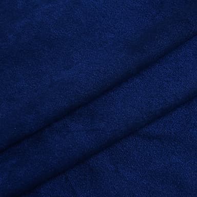 Cherry Home Set of 2 Velvet Flannel Room Darkening Blackout Curtains Panels Drapes Grommet 52 Wide by 108 Long Navy Royal Blue for Living Room - Image 6