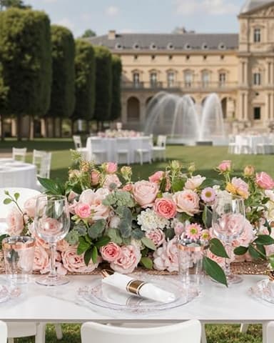 Nervure 350PCS Rose Gold Plastic Plates - Rose Gold Plastic Dinnerware Sets for 50 Guests - 100 Disposable Plates, 150 Silverware, 50 Cups, 50 Napkins for Wedding & Party - Image 7
