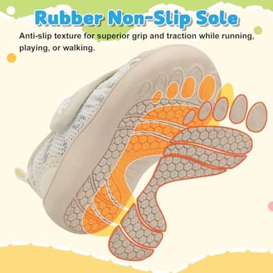 FEETCITY Baby Girls Shoes Wide Toe Box Baby Sneakers First Walking Shoes Infant Barefoot Shoes Infant Sneakers 12-18 Months - Image 6