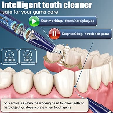 Plaque/Tartar Remover for Teeth, Dental Calculus Remover Teeth Cleaning Kit with LED Light & 5 Adjustable Modes - Image 5