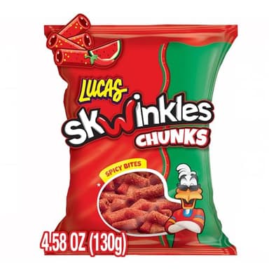 Lucas Skwinkles Sweet & Sour Candy Chunk watermeloon Flavored with Tamarind Filling, 12 Bag - Image 7
