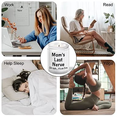 Gifts for Mom from Daughter, Son - Funny Mom Birthday Gifts - Mother's Day Gift for Mommy Mama - Mom's Last Nerve Scented Candle - Image 7