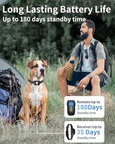Dog Training Collar with Remote - Waterproof Shock Collar for Dogs Adjustable Levels (1-99) Beep Vibration Shock Flashlight Rechargeable Dog E Collar for Training Small Medium and Large Dogs Black - Image 5